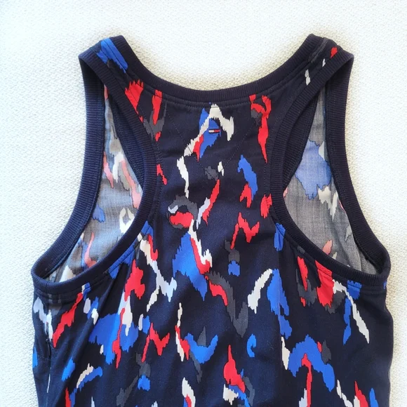 Like New RARE Hilfiger Denim Maxi Dress String Belt Abstract Black Blue XS - Picture 5 of 12